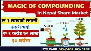 कम लगानीमा सेयरबाट करोडपति -कसरी ?|  Power Of Compounding in Nepal Share Market|What is CAGR Return?