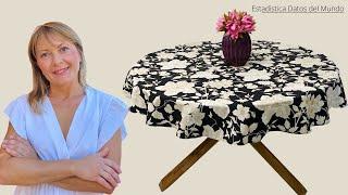 ️️️ Easy Tablecloth For Round Table / DIY Tablecloths For Gift or Sale / Sew With Ulyana