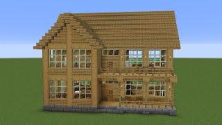 Minecraft - How to build a Big Wooden Mansion