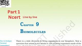 Biomolecules NCERT class11