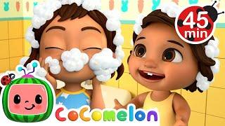 Nina's Big Bubble Bath Song! + More Nina's Familia! | CoComelon Nursery Rhymes & Songs