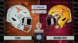 PEACH BOWL CFP | Texas vs Arizona State | College Football 25 | Full Gameplay