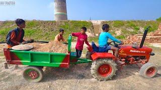 Took Mini Mahendra Tractor And Brought The Ash OF The Brick kiln | Mini Tractor | Village Video