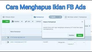 Cara Hapus Iklan Facebook Ads Kampanye