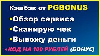 Кэшбэк-сервис PGBONUS - Обзор, сканирую чек, вывожу деньги.