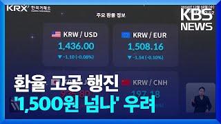 살 떨리는 환율…1500원·4000억 달러 지킬까 / KBS  2024.12.18.