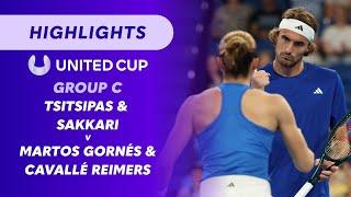 Tsitsipas & Sakkari (GRE) v Martos Gornés & Cavallé Reimers (ESP) - United Cup Highlights | WWOS