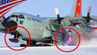 LC-130 Skibird on Antarctica - Ski & JATO Rocket Equipped Cargo Aircraft