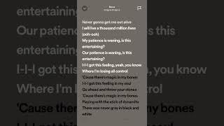 Imagine Dragons - Bones #spotifylyrics #hits #tiktok #trending #imaginedragons #lyricspot #viralhits