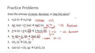 Determining change in entropy