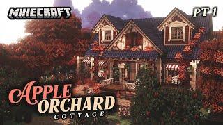 * ˚ Let's Build Apple Orchard Cottage Pt 1 ┊Aesthetic Minecraft with Cocricot Miniaturia Mods