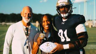 Olympic Gold Medalist Thea LaFond Visits Navy Football