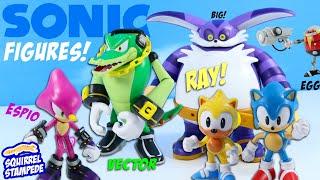 Sonic The Hedgehog Action Figures Ray Vector Espio Big the Cat Review Jakks Pacific