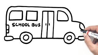 How To Draw A School Bus Easy | YoKidz Drawing | YoKidz Channel