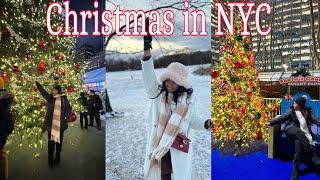 Christmas in NYC, taking the Subway , Bryant Park Winter Village | Alicia Kim