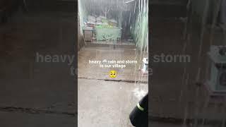 heavy rain fall in my Village  #rain #rainfall #strom #village #shorts #trending #reels