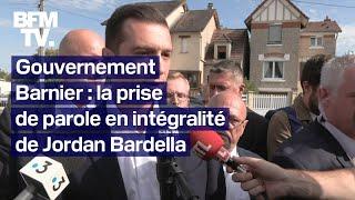 Gouvernement de Michel Barnier: la prise de parole de Jordan Bardella