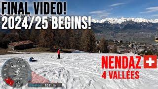 [4K] Skiing Nendaz, Final 2023/24 Video - New Season Begins, 4 Vallées Switzerland, GoPro HERO11