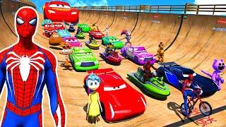 GTA V SPIDER-MAN 2, THE AMAZING DIGITAL CIRCUS, POPPY PLAYTIME 3, FNAF Join in Epic New Stunt Racing