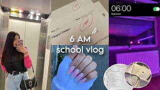 6 AM productive school vlog | pilates,university,nails