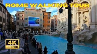 TREVI FOUNTAIN in Full Splendor - Rome Walking Tour 4k