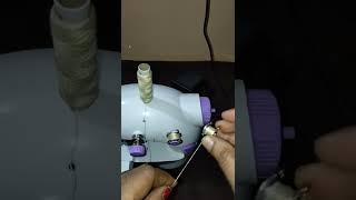 How to thread a bobbin || Mini portable sewing machine#shorts