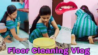 Indian Housewife Floor Cleaning Vlog | Cleaning New Vlog ️ | Cleaning #indianhousewife