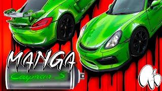 Manga Cartoon Porsche Cayman S Spray Paint Job