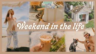 WEEKEND IN THE LIFE | beach day, little library makeover, & nursery prep!