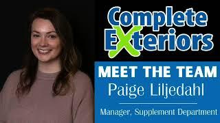 Meet the Complete Exteriors Team: Paige Liljedahl, Manager, Supplement Department