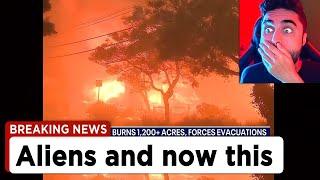 Palisades Fires Video FOOTAGE  (BREAKING) - LA Fires, Palisades Fires, Aliens UFO Drones UAP