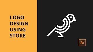 Design line bird logo using strokes- Adobe illustrator tutorial