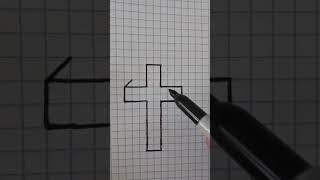 dibujo Cruz 3D