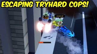 ESCAPING TRYHARD COPS & ITSPIXEL RAGE QUITTING! | Roblox Jailbreak