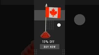 He & She Shopping Canada Single Stand Flag Plastic Base for Car Dashboard Office Table #shorts