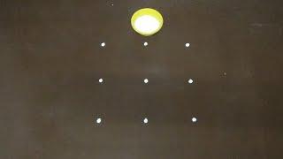 Diwali special rangoli design 2022||3*3dots simple rangoli design|| lighting rangoli|| diwali design