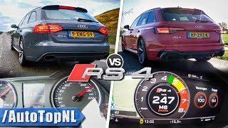 Audi RS4 Avant Quattro OLD vs NEW | 0-247km/h ACCELERATION SOUND & POV by AutoTopNL