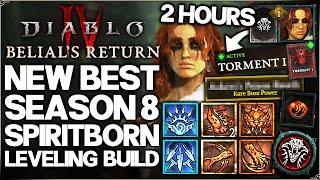 Diablo 4 - New Best Spiritborn Leveling Build - Season 8 FAST Level 1 to 60 - Easy Endgame Guide!