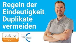 Regeln der Eindeutigkeit - Duplikate in der Datenbank vermeiden