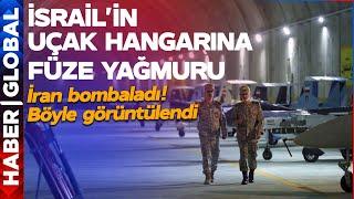 İsrail'in Uçak Hangarına Füze Yağmuru! İran, İsrail Üssünü Böyle Vurdu