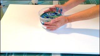 #38 BIG CANVAS acrylicpouringbucketchallenge Acrylic pouring bucket challenge