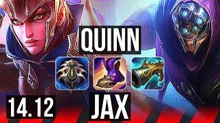 QUINN vs JAX (TOP) | 10 solo kills, Legendary, 49k DMG, 21/4/6 | EUNE Diamond | 14.12