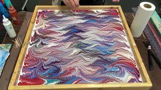 Water marbling on silk: a demonstration by Star McCain