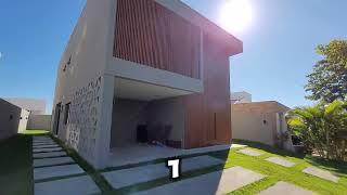 CASAS DE LUXO EM TERRENO PLANO COM 258M² CONST. E 377M² DE LOTE A VENDA EM ALPHAVILLE LITORAL NORTE2