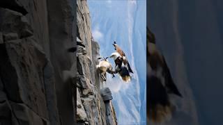  Eagle’s Epic Attack on Mountain Goat ‼️⁉️  Insane Wildlife Battle! #shorts #goat #eagle