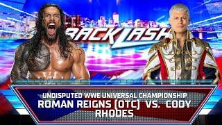 Roman Reigns vs Cody Rhodes wwe Universal Championship Match wwe2k24 @gam2.0