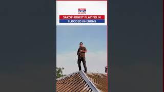 Saxophonist Plays On Top Of A Roof In Flooded Kherson #shorts