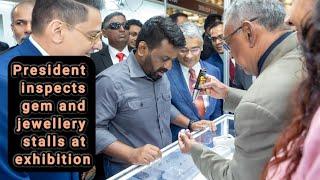 President inspects gem and jewellery stalls at exhibition