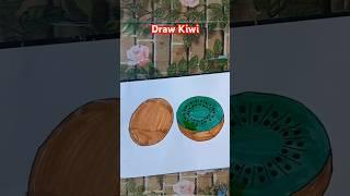 Kiwi fruit drawing easy step by step  #shorts #drawing #art #trending #kiwi #fruit #easy #ytshorts