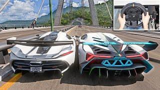 Forza Horizon 5 - Lamborghini Veneno | Goliath Race Steering Wheel Gameplay